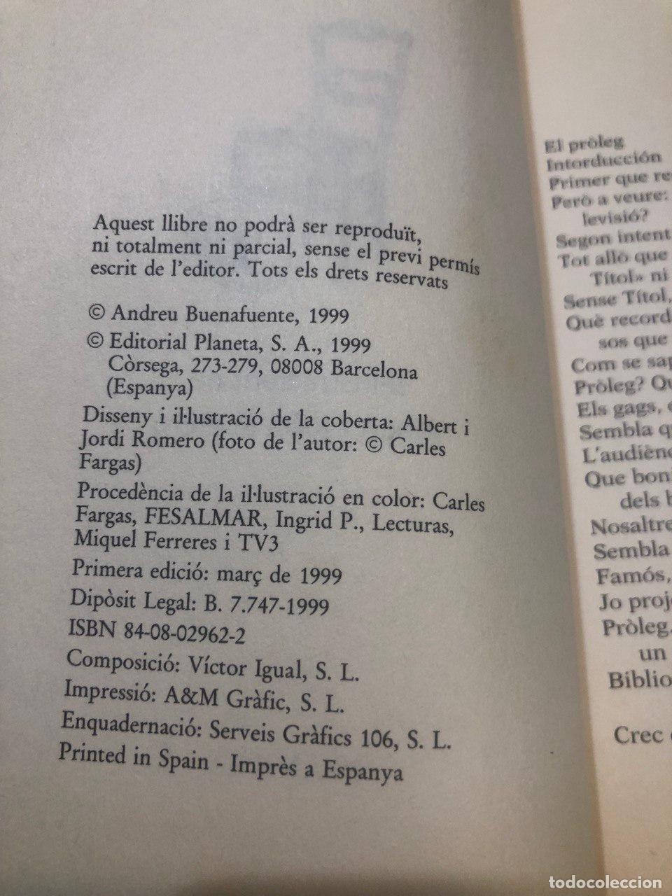 Libros de segunda mano: Sense llibre - Andreu Buenafuente - Foto 2