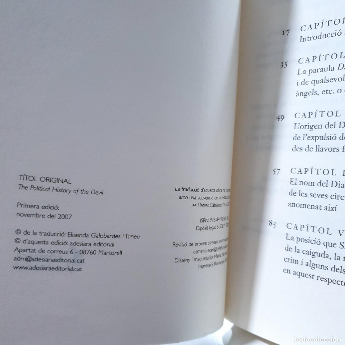 Libros de segunda mano: HIST&Ograve;RIA DEL DIABLE - Daniel Defoe (Idioma: Catal&agrave;) ~ - Foto 6