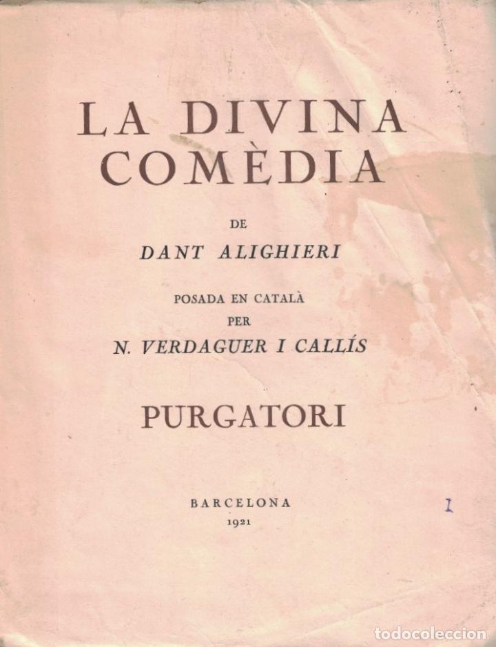 Libros de segunda mano: LA DIVINA COM&Eacute;DIA. PURGATORI. - Alighieri. Dant, - Foto 1