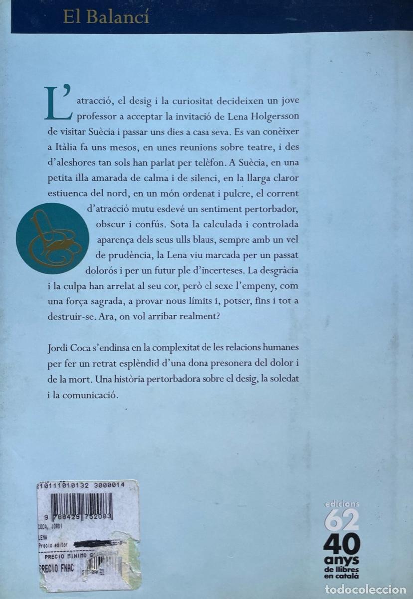 Libros de segunda mano: Lena de Jordi Coca (en catal&aacute;n) - Foto 2