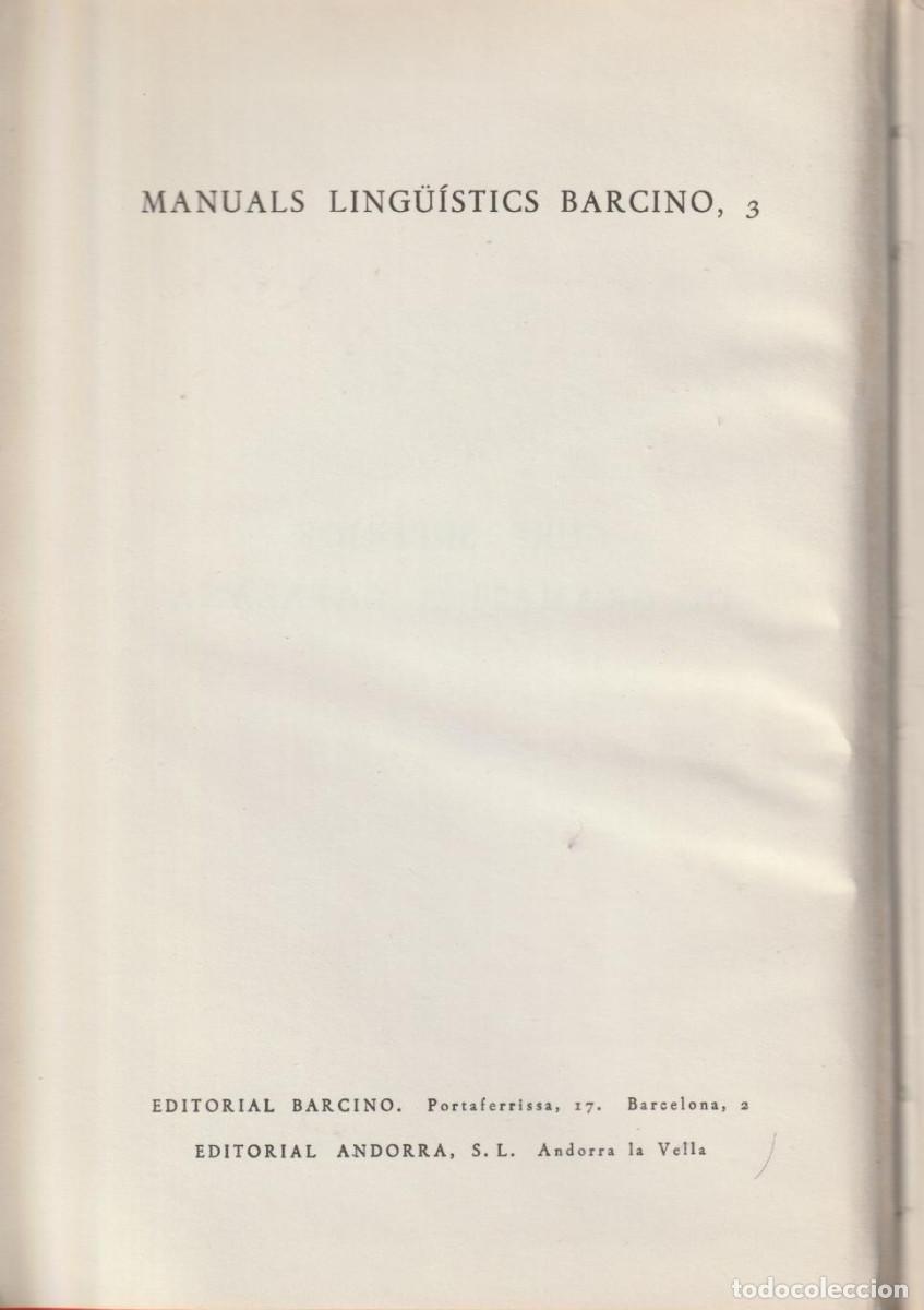 Libros de segunda mano: Curs superior de gram&agrave;tica catalana, Jeroni Marv&agrave; - Foto 2