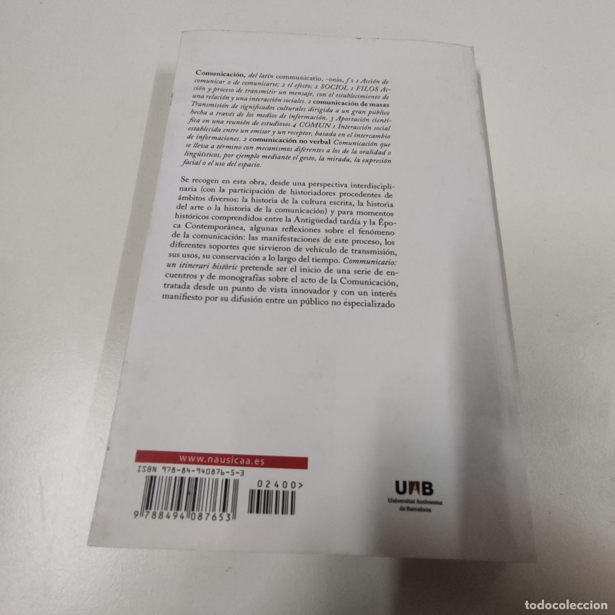 Libros de segunda mano: Communicatio. Un Itinerari Hist&ograve;ric - Foto 2