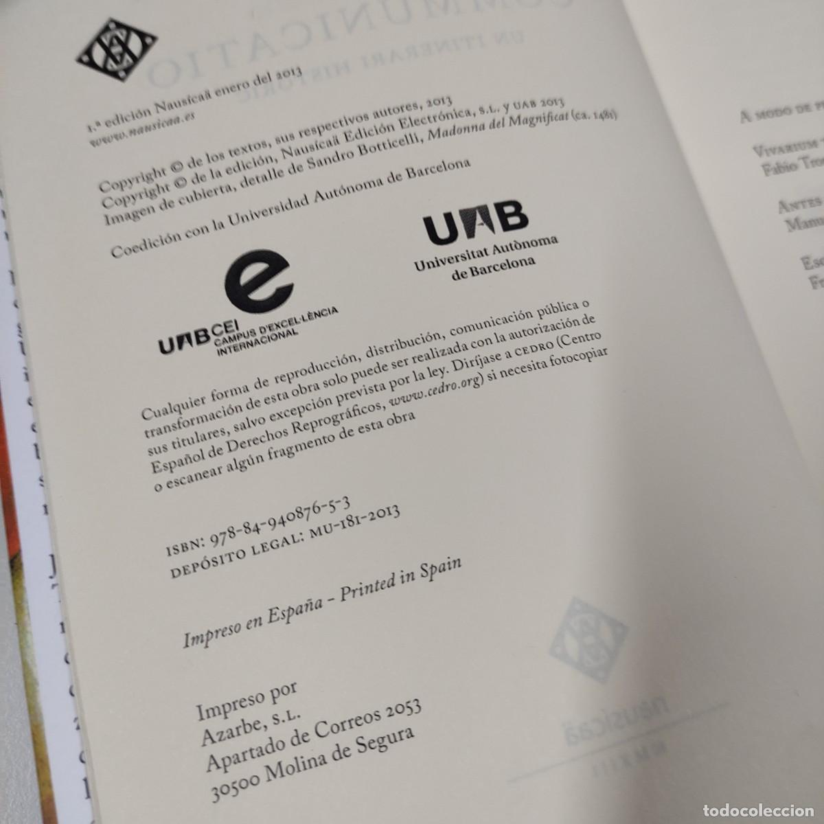 Libros de segunda mano: Communicatio. Un Itinerari Hist&ograve;ric - Foto 3