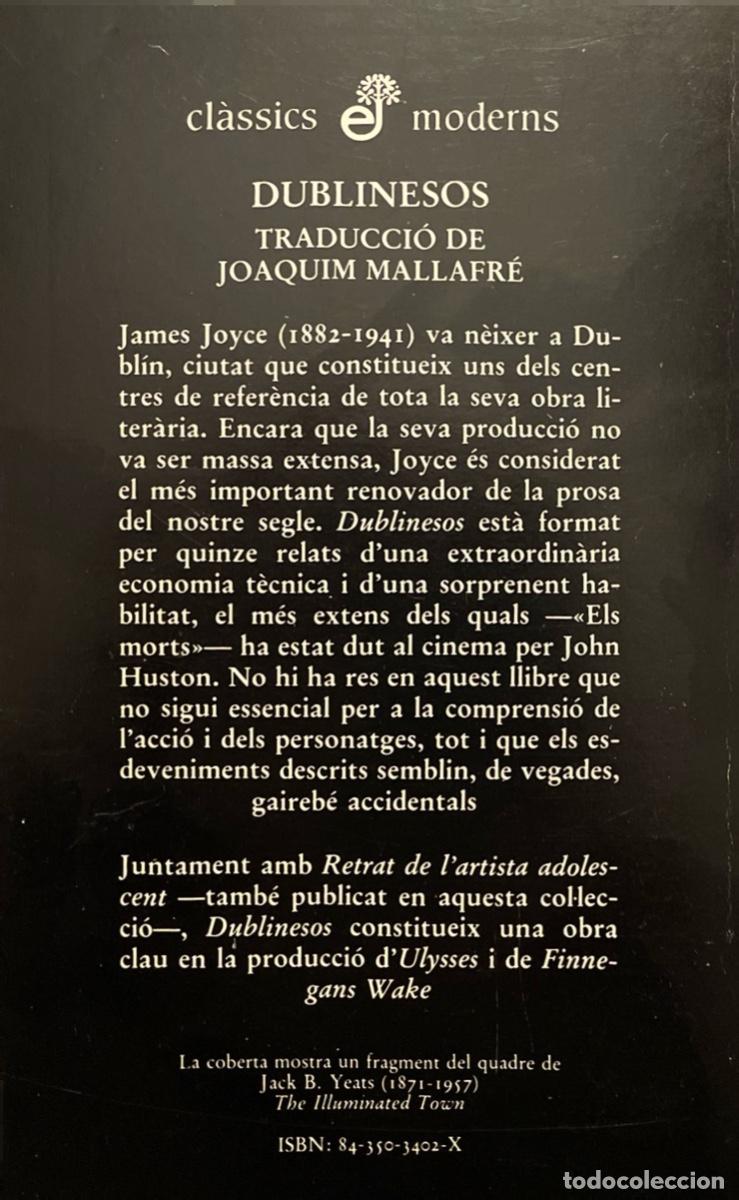 Libros de segunda mano: Dublinesos de James Joyce (en catal&aacute;n) - Foto 2