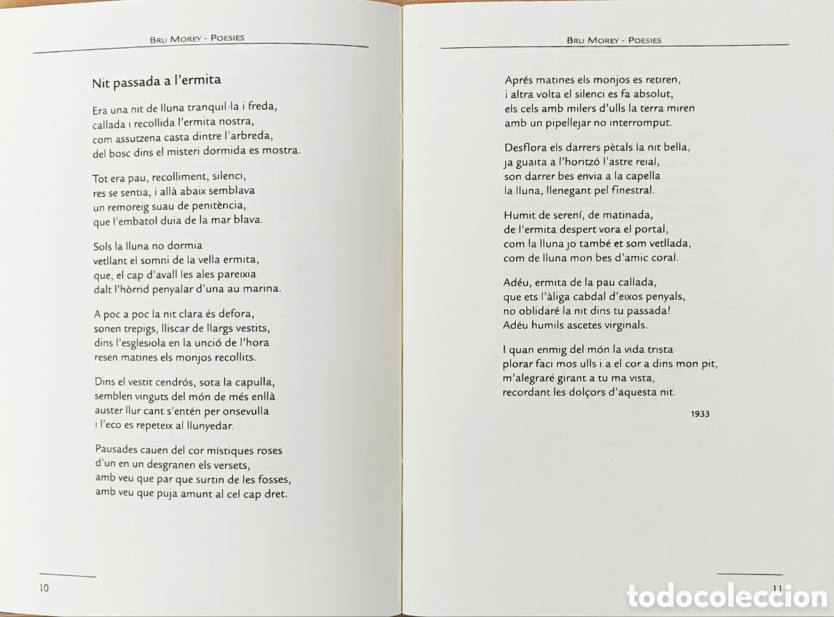 Libros de segunda mano: POESIES. Bru Morey - Foto 2