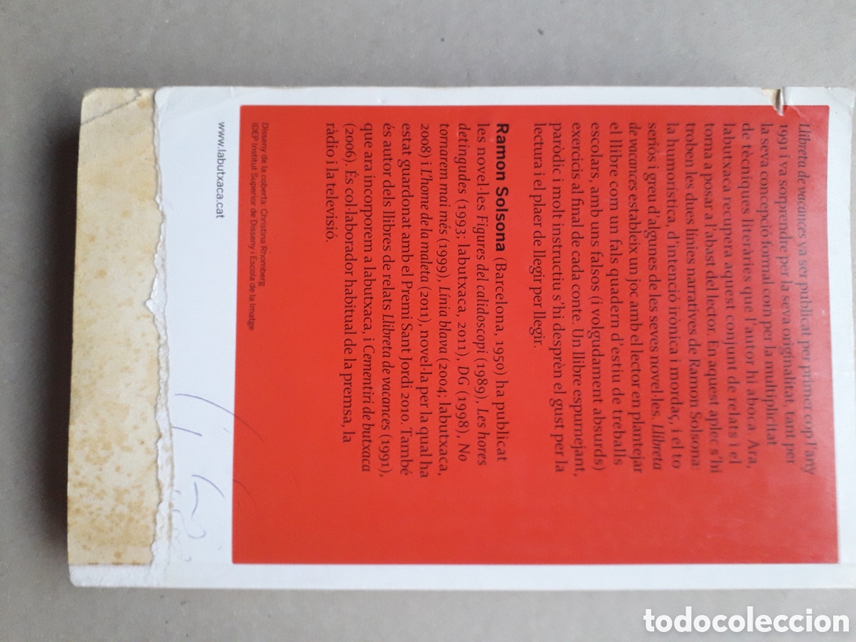 Libros de segunda mano: RAMON SOLSONA - LLIBRETA DE VACANCES - LA BUTXACA *t24b - Foto 2