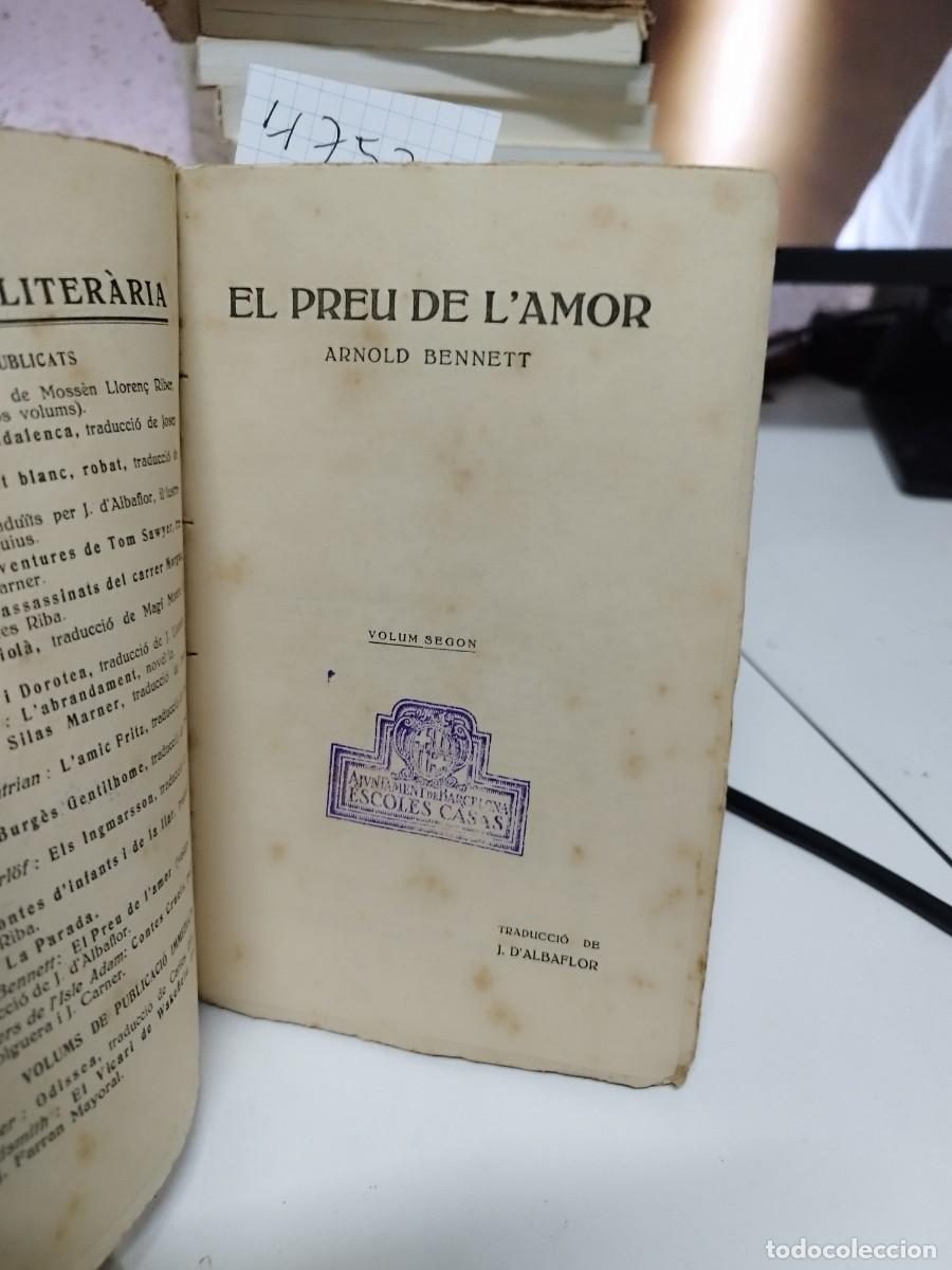 Libros de segunda mano: El preu de lamor. Volum segon - Arnold Bennett - Foto 2
