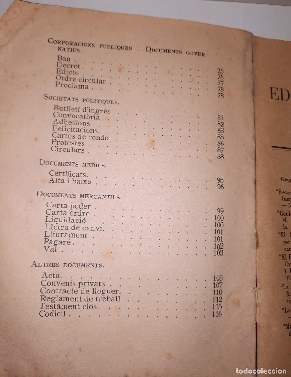 Libros de segunda mano: FORMULARI DE DOCUMENTS EN CATALA. 1931 - Foto 6