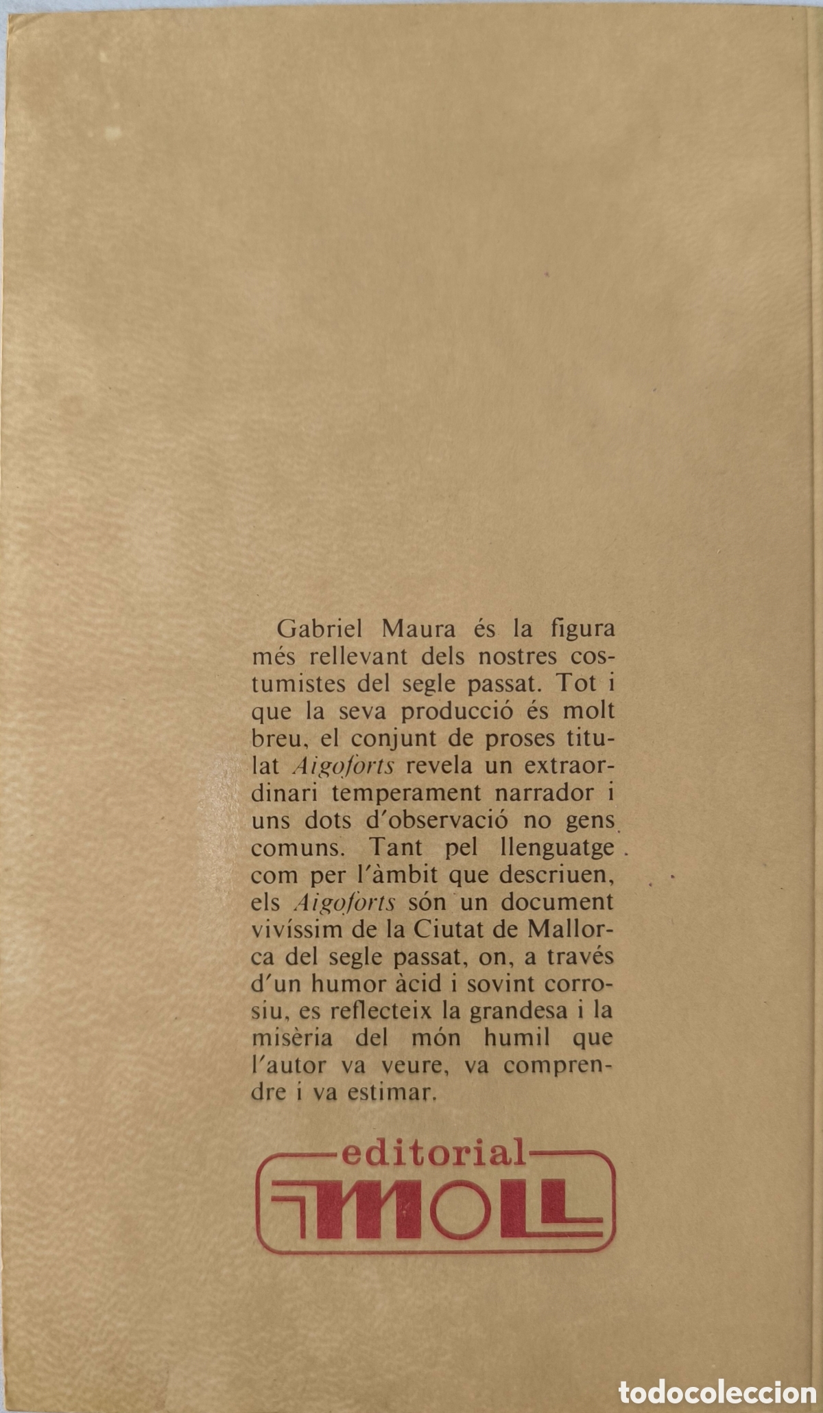 Libros de segunda mano: AIGOFORTS. GABRIEL MAURA. - Foto 2