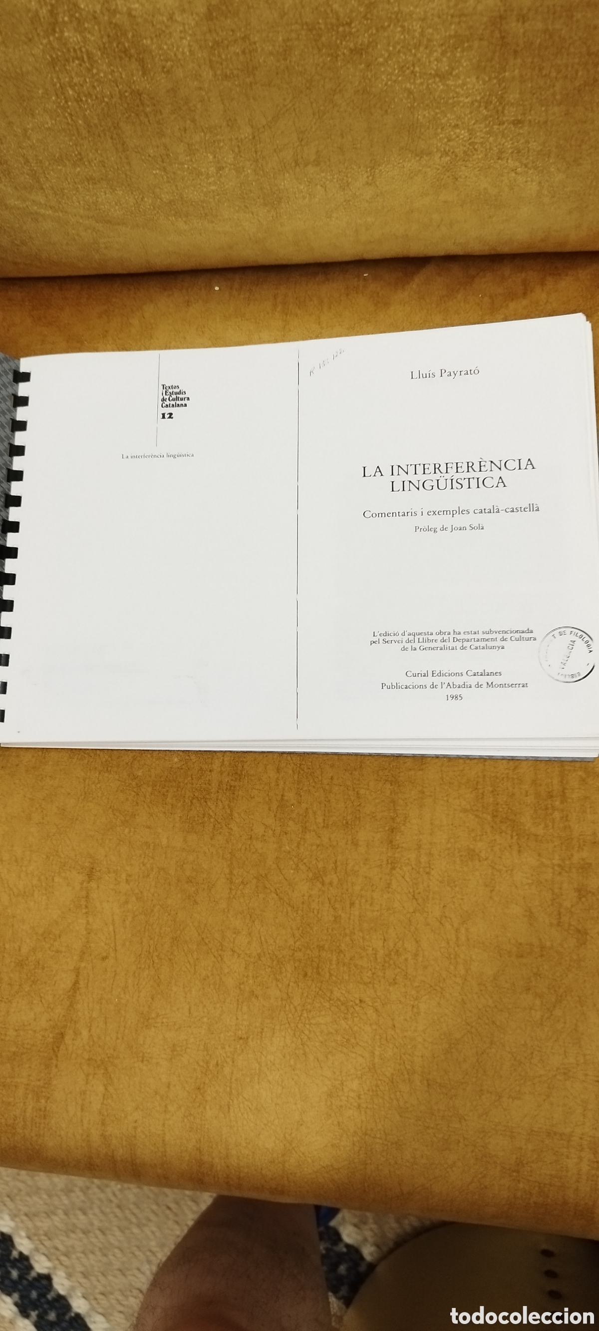Libros de segunda mano: La interfer&egrave;ncia ling&uuml;&iacute;stica de Llu&iacute;s Payrat&oacute; - Foto 1