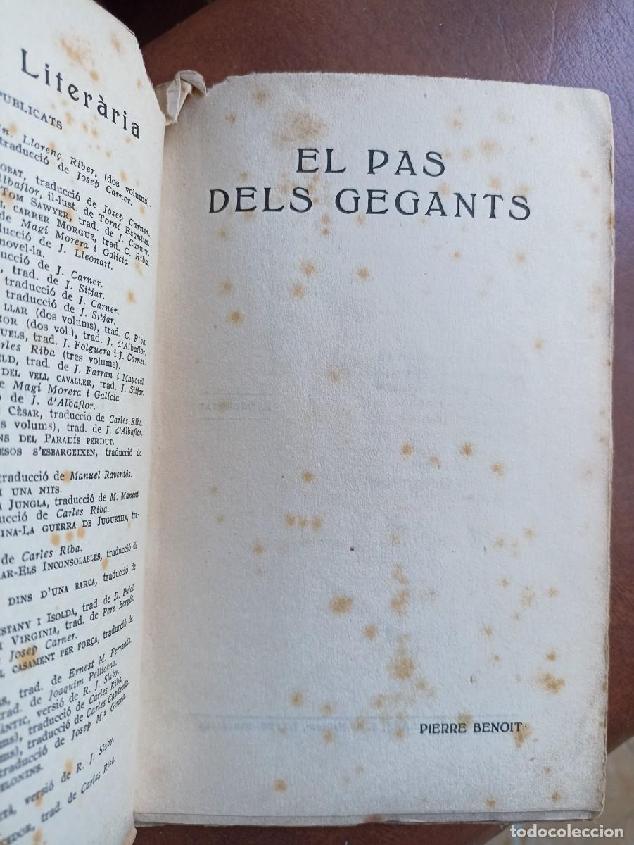 Libros de segunda mano: El Pas Dels Gegants de Pierre Benoit - Foto 2