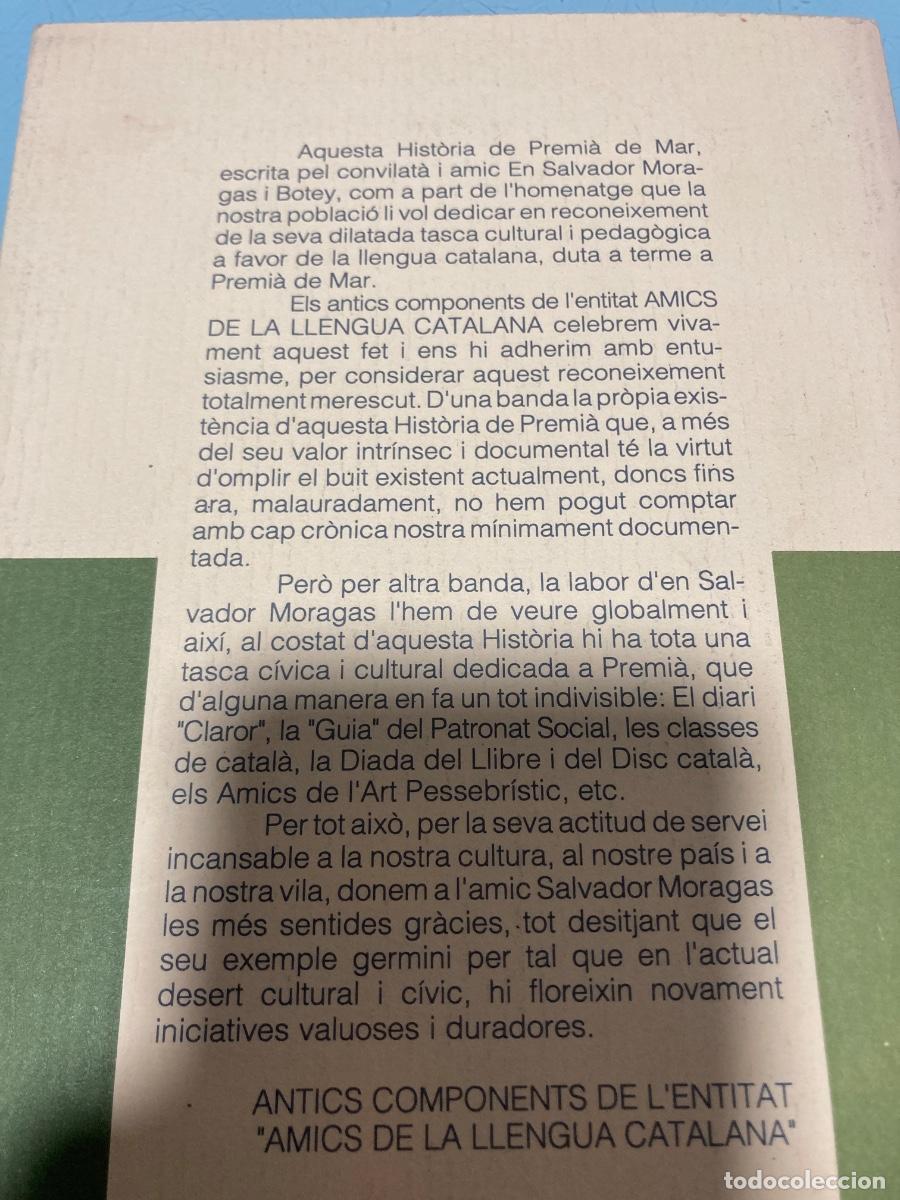 Libros de segunda mano: Hist&ograve;ria Breu de Premi&agrave; de Mar - Foto 2