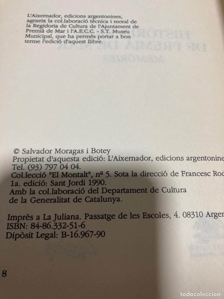 Libros de segunda mano: Hist&ograve;ria Breu de Premi&agrave; de Mar - Foto 4