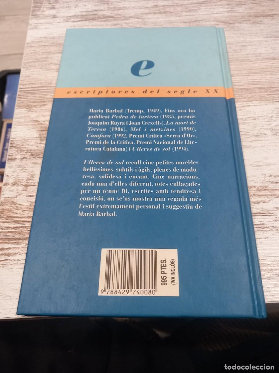 Libros de segunda mano: Ulleres de Sol | Maria Barbal | 1995 | Libro Catal&aacute;n - Foto 2