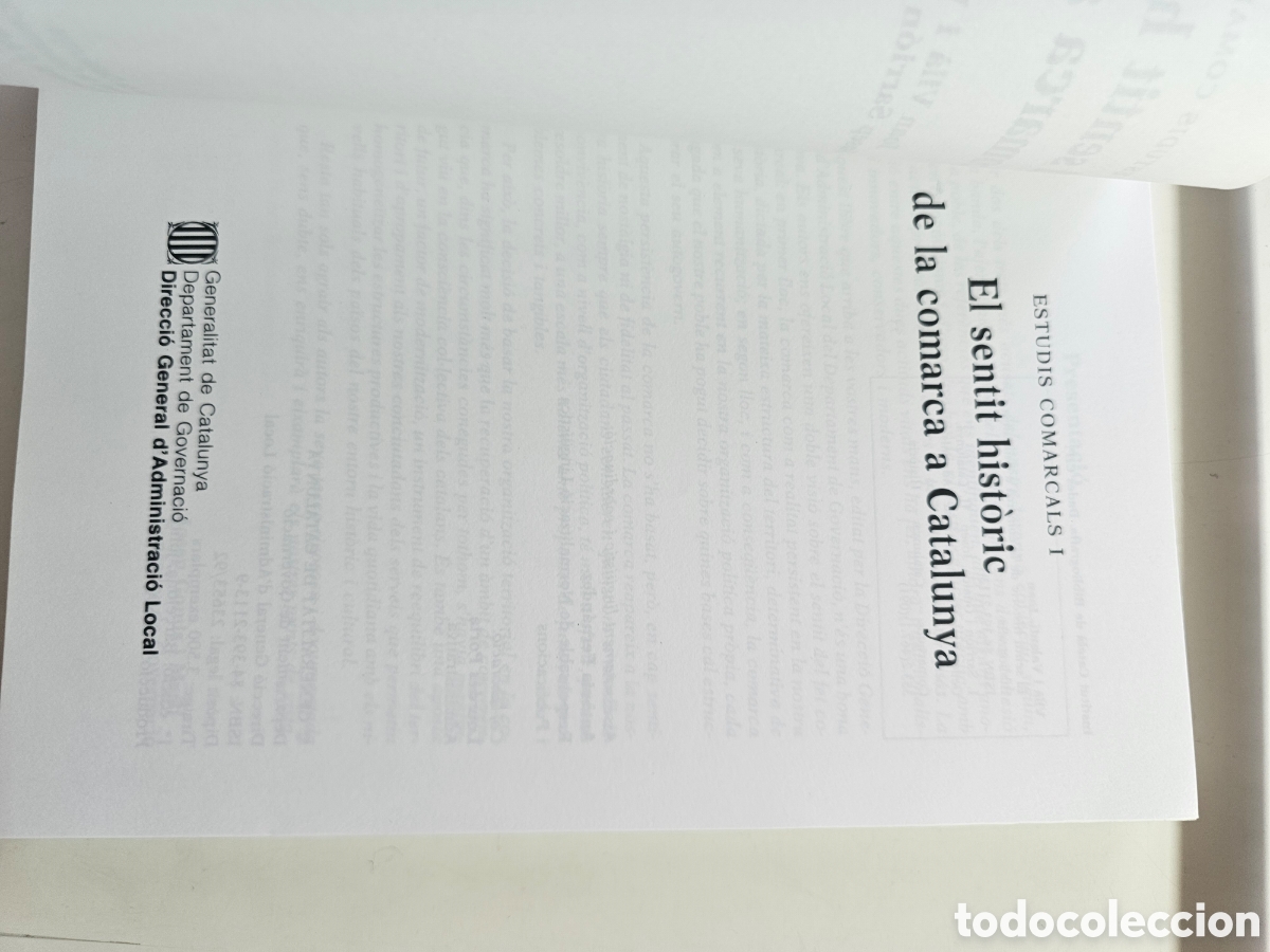 Libros de segunda mano: Libro El sentit hist&oacute;rico de la comarca de Catalunya - Foto 3