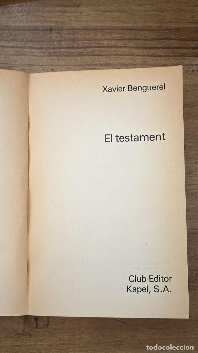 Libros de segunda mano: El testament (Xavier Berenguerel) - Foto 3