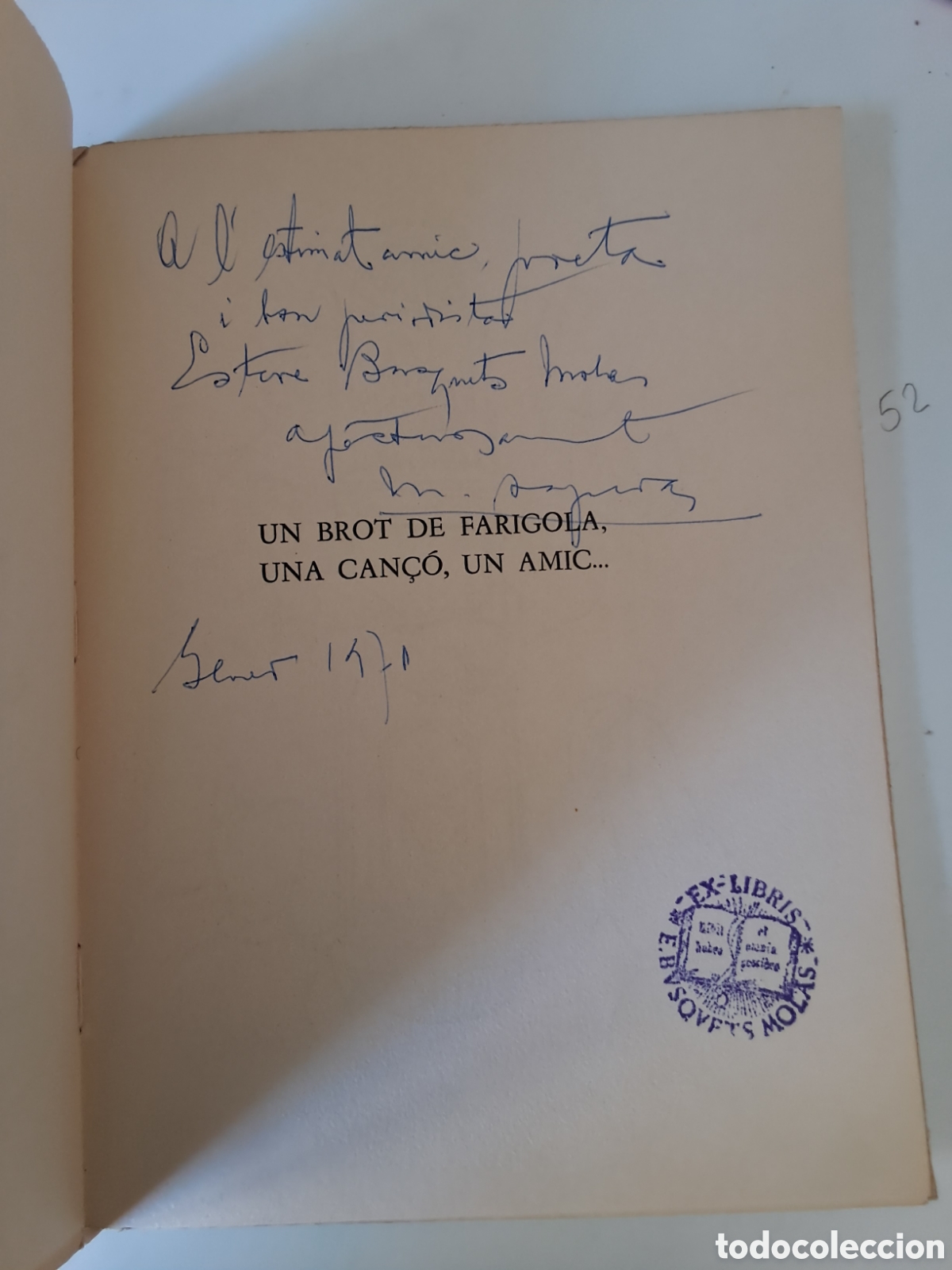 Libros de segunda mano: UN BROT DE FARIGOLA, UNA CAN&Ccedil;&Oacute;, UN AMIC... - Foto 1