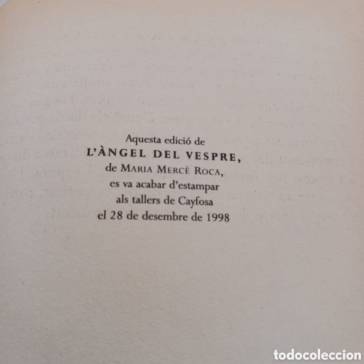 Libros de segunda mano: L&agrave;ngel del vespre de Maria Merc&egrave; Roca - Foto 7