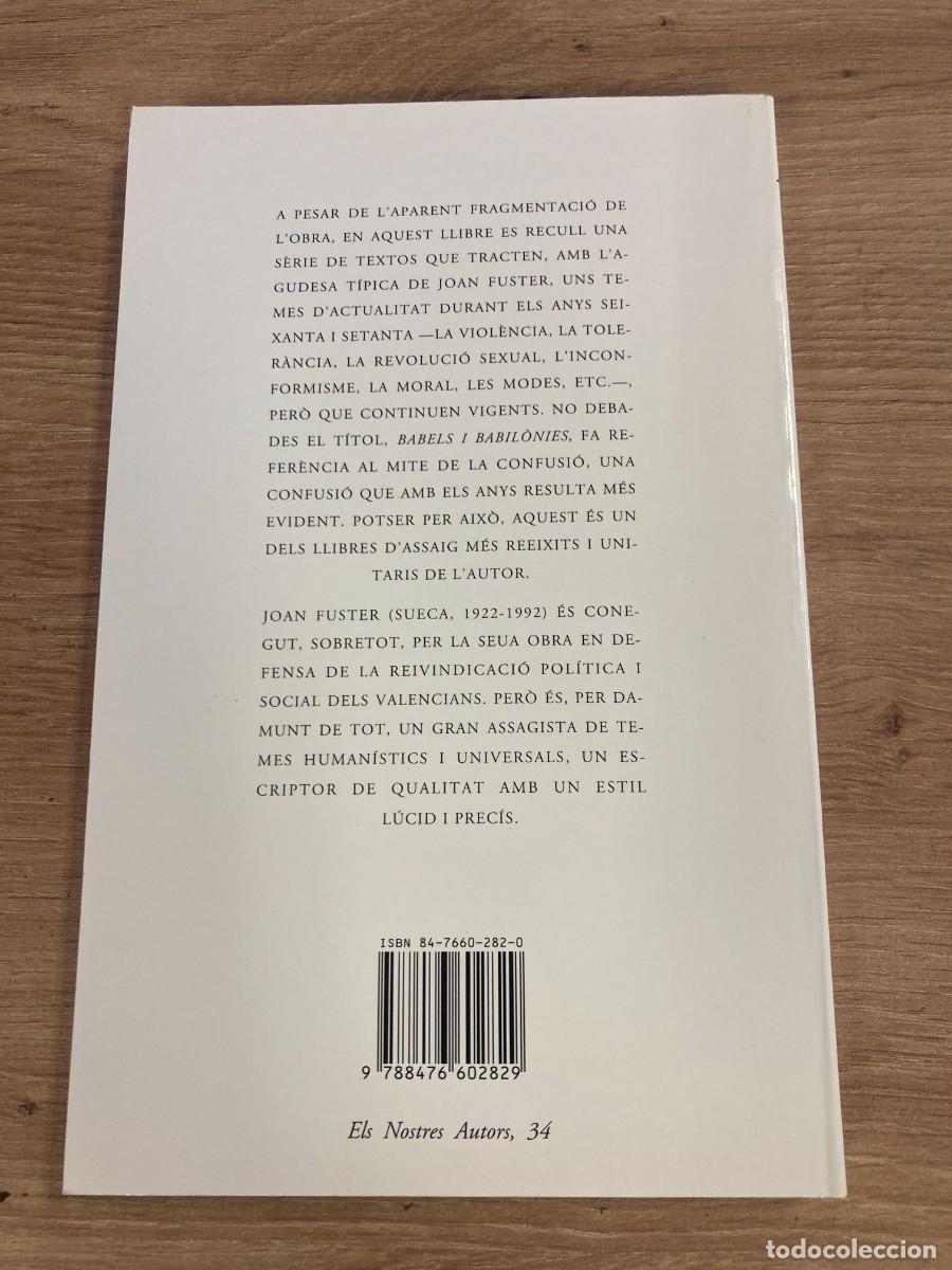 Libros de segunda mano: Babels i Babil&ograve;nies Joan Fuster - Foto 2