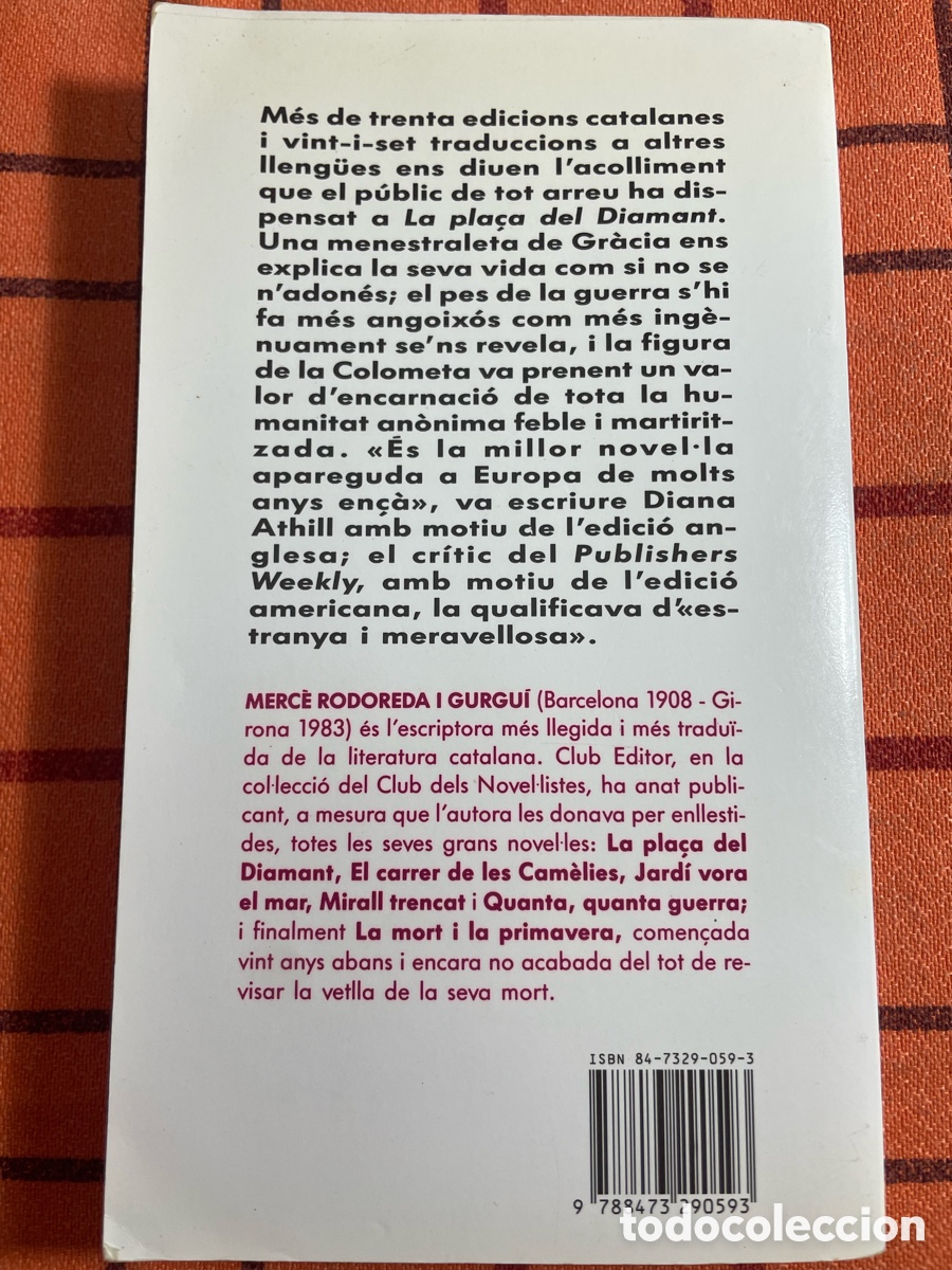 Libros de segunda mano: Libro La pla&ccedil;a del Diamant de Merc&egrave; Rodoreda - Foto 2