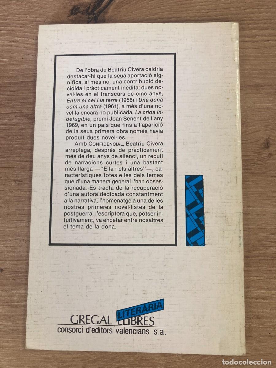Libros de segunda mano: Confidencial Beatriu Civera - Foto 2