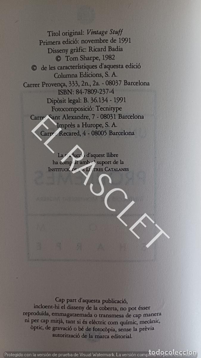 Libros de segunda mano: UNA PRINCESETA AMB PROBLEMES - TOM SHARPE- EN CATALAN - Foto 3