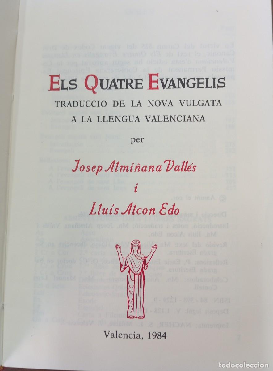 Libros de segunda mano: ELS QUATRE EVANGELIS - Foto 2