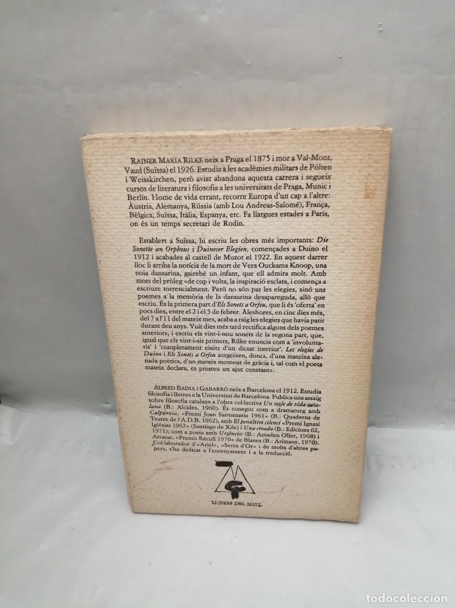 Libros de segunda mano: ELS SONETS A ORFEU (edici&oacute;n biling&uuml;e alem&aacute;n catal&aacute;n) - Foto 2