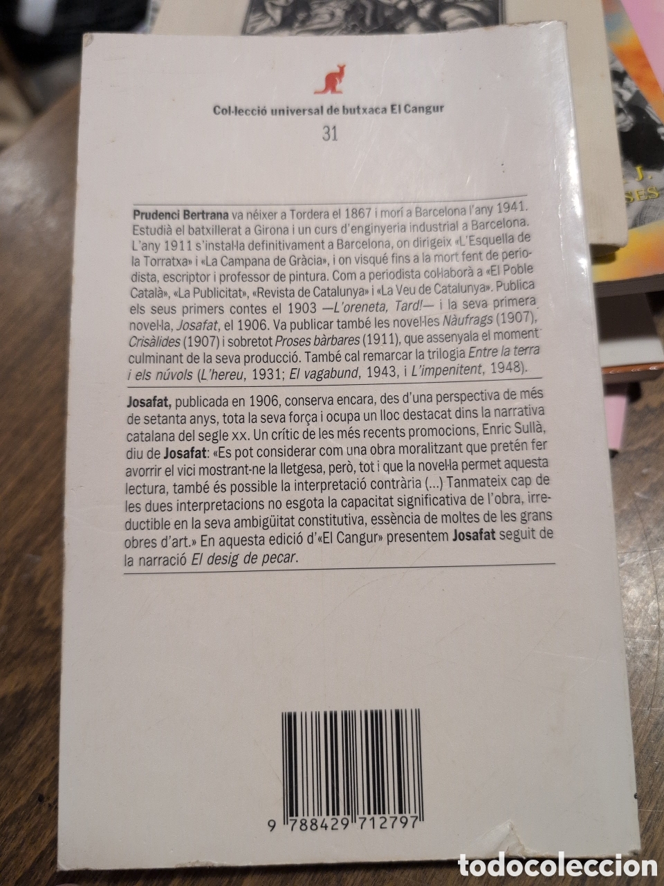 Libros de segunda mano: Prudenci Bertrana. Josafat. 1990 - Foto 2