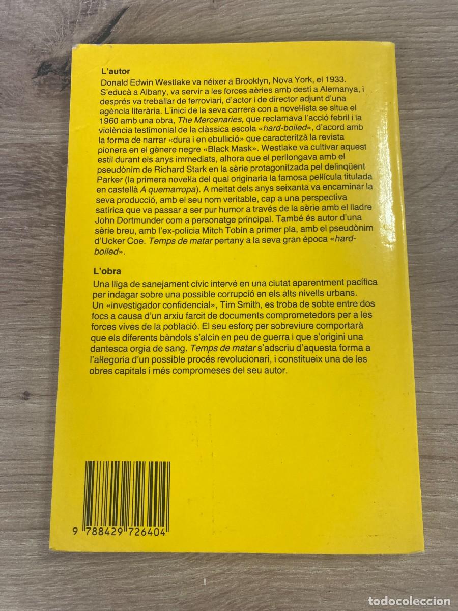 Libros de segunda mano: Temps de matar Donald E. Westlake - Foto 2