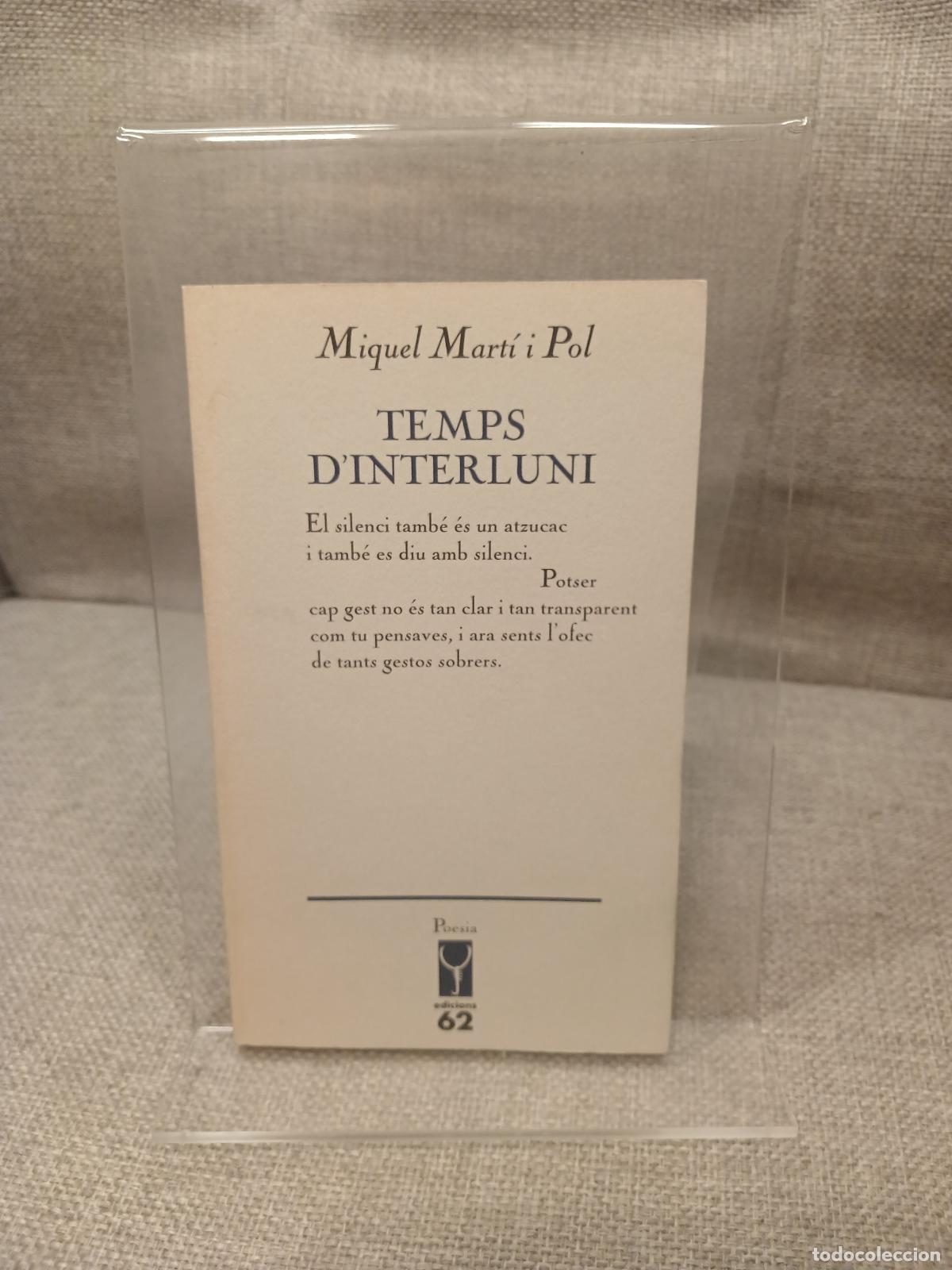 Libros de segunda mano: Temps dinterluni - Miquel Mart&iacute; i Pol - Foto 1