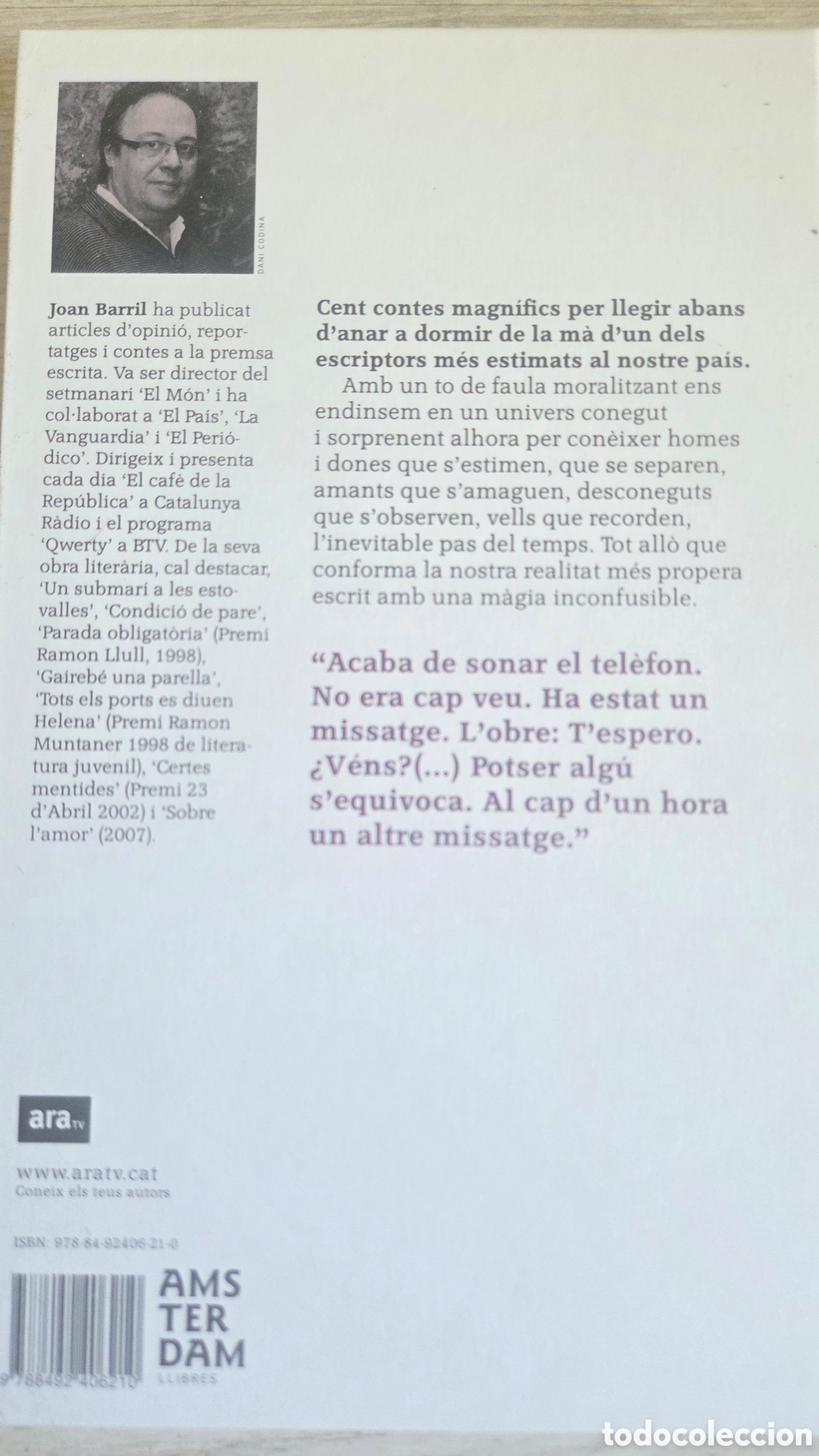 Libros de segunda mano: Libro 100 Contes Morals Joan Barril 2008 - Foto 2