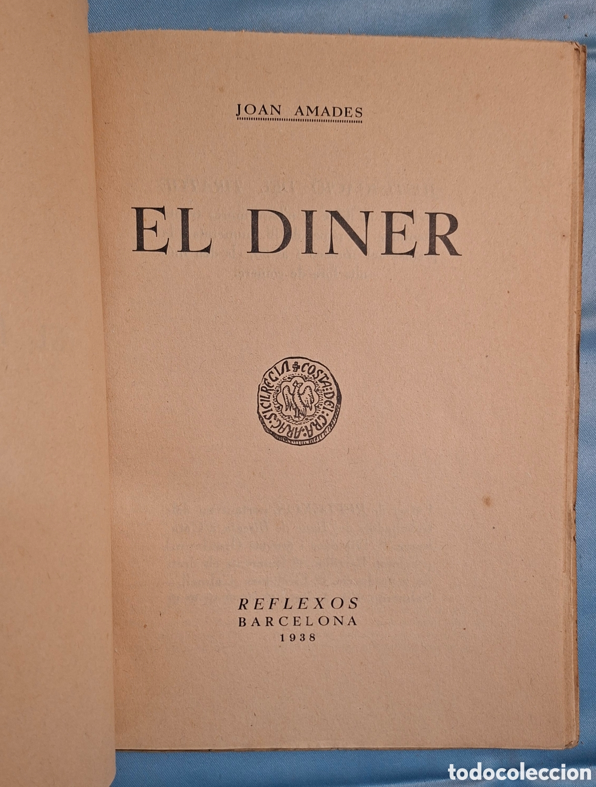 Libros de segunda mano: EL DINER &ndash; Joan Amades (1938) - Foto 3