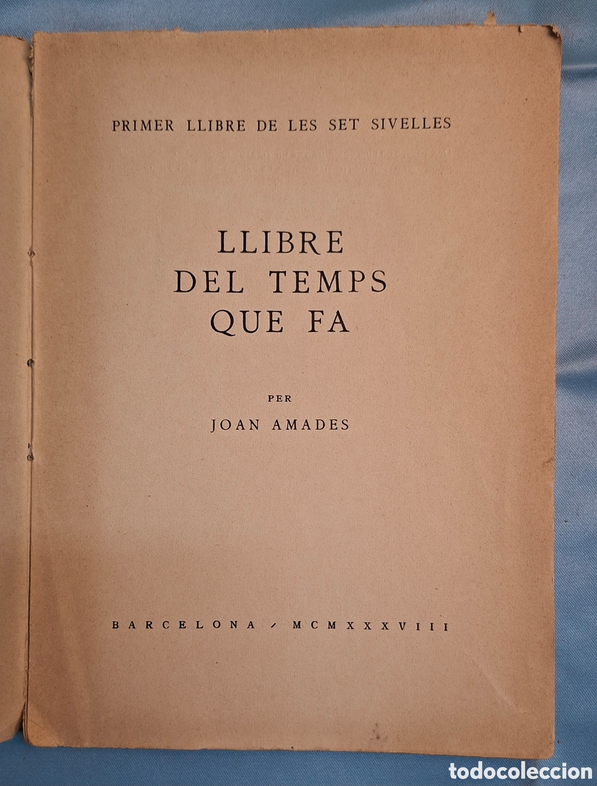 Libros de segunda mano: Llibre del Temps que Fa - Joan Amades