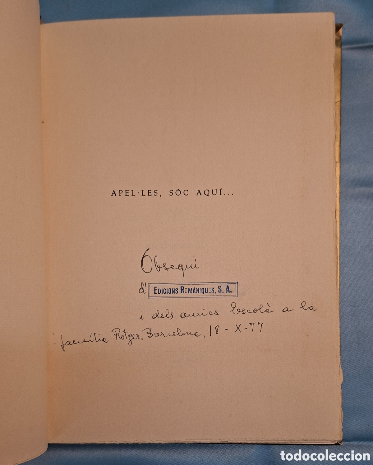 Libros de segunda mano: Apel&middot;les, S&oacute;c Aqu&iacute;... - Foto 5