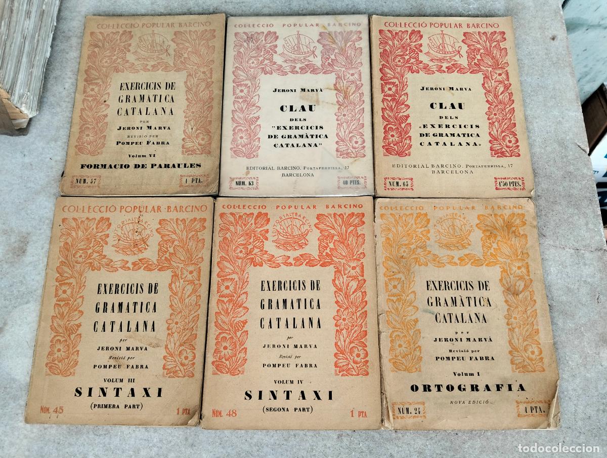 Libros de segunda mano: Col&middot;lecci&oacute; popular barcino exercicis de gram&agrave;tica catalana sintaxi ortografia clau paraules catal&agrave;