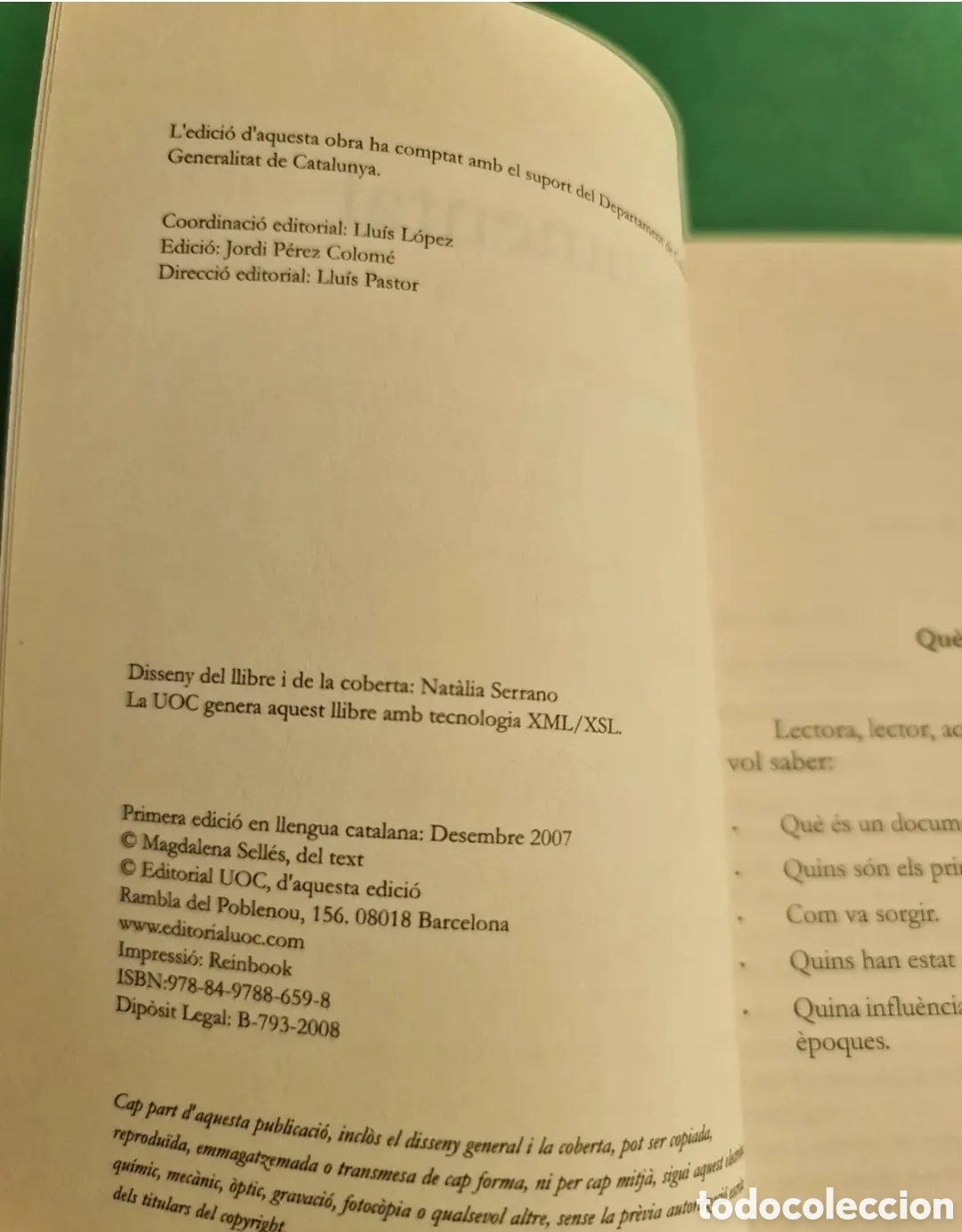 Libros de segunda mano: Libro El documental. En Catal&agrave; - Foto 2