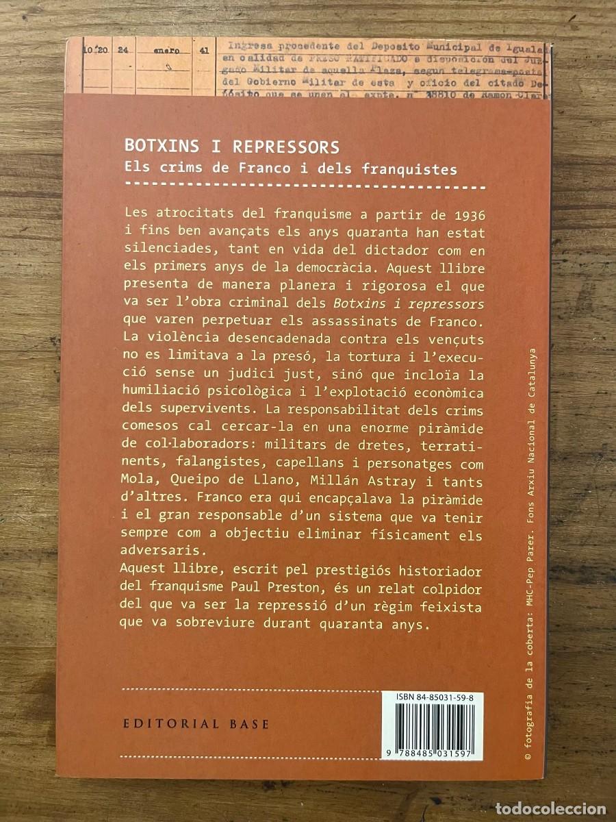 Libros de segunda mano: Botxins i repressors (Paul Preston) - Foto 2