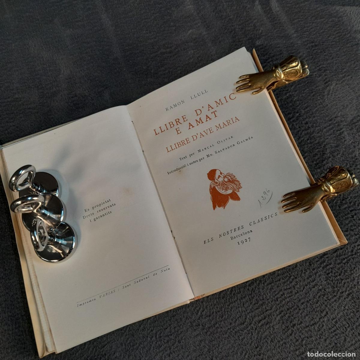 Libros de segunda mano: TP-25. LIBRE D&rsquo;AMIC E AMAT.RAMON LLULL.1927 - Foto 4