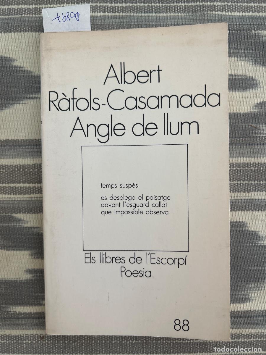 Libros de segunda mano: ANGLE DE LLUM, ALBERT RAFOLS CASAMADA