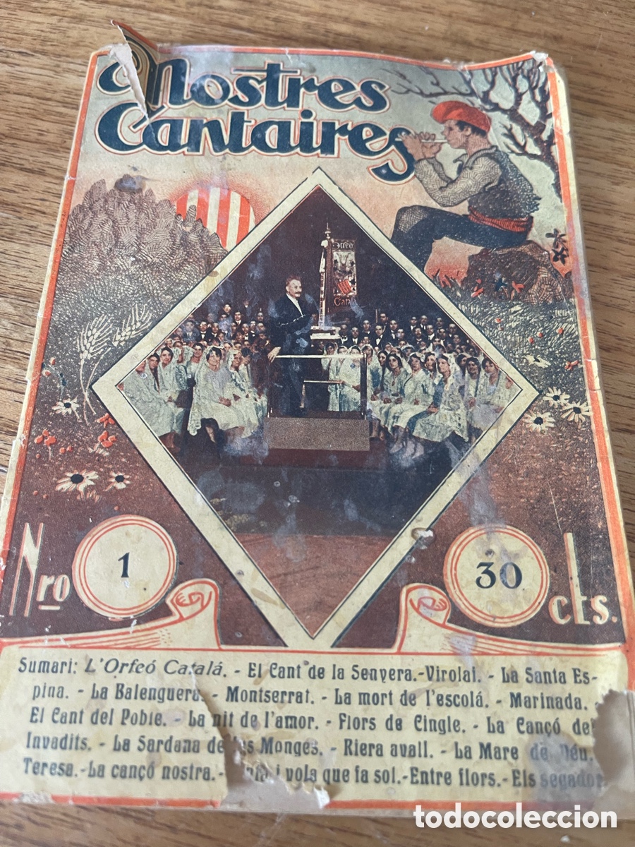 Libros de segunda mano: Nostres Cantaires n&ordm; 1 Orfe&oacute; Catal&agrave; cancionero 1932