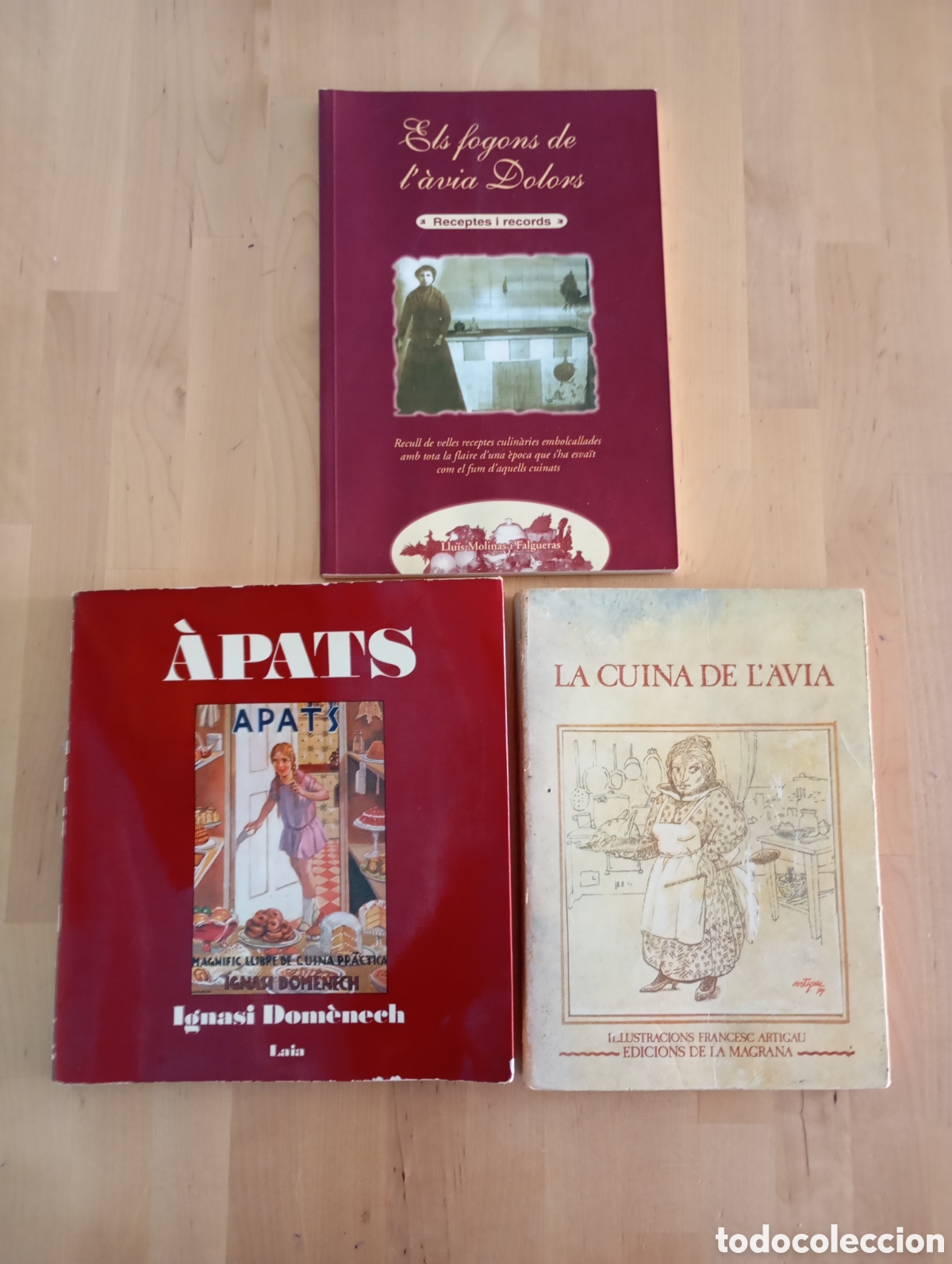 Libros de segunda mano: Receptari catal&agrave; Els fogons de l'avia Dolors Molonas + &Agrave;pats Ignasi Dom&egrave;nech + Cuina de l'avia