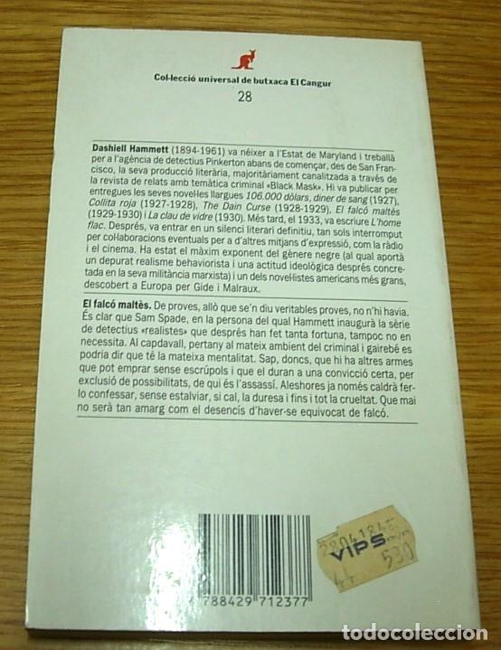 Libros de segunda mano: Libro EL FALC&Oacute; MALT&Egrave;S de Dashiell Hammett en Catal&aacute;n - Foto 2