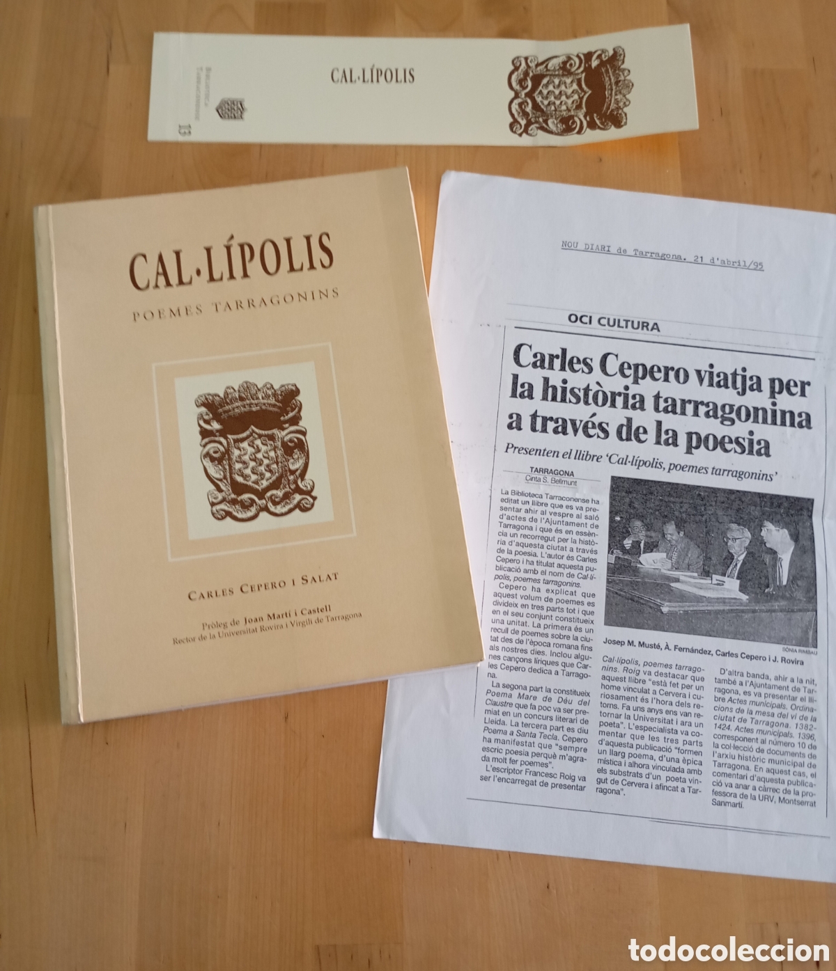 Libros de segunda mano: Dedicat Cal&middot;l&iacute;polis Poemes tarragonins Carles Cepero Salat 1995 Poesia Tarragona Punt de llibre