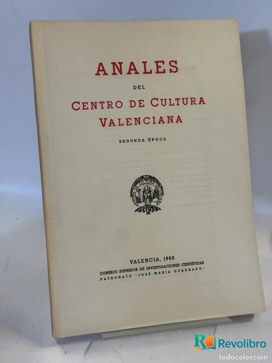 Libros de segunda mano: Anales del Centro de Cultura Valenciana - El Sr. En Mart&iacute; Dom&iacute;nguez