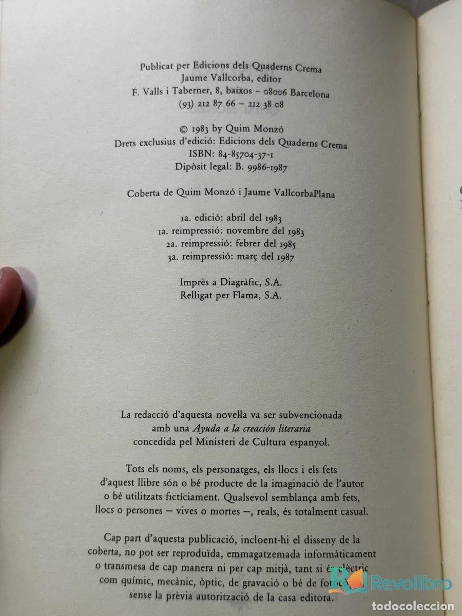 Libros de segunda mano: Benzina - Quim Monzó - Foto 2