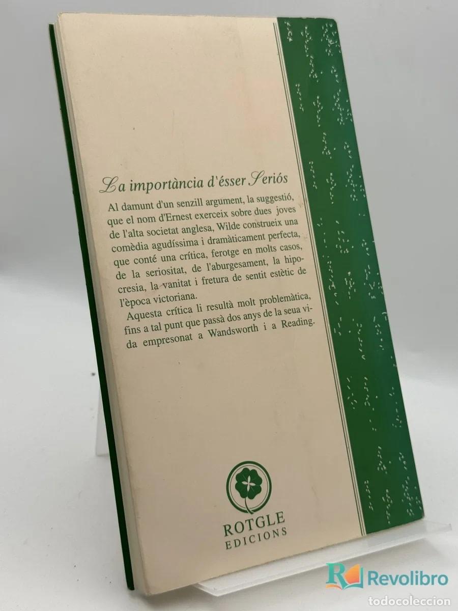 Libros de segunda mano: La import&agrave;ncia d&eacute;sser Seri&ograve;s - Oscar Wilde - Foto 3
