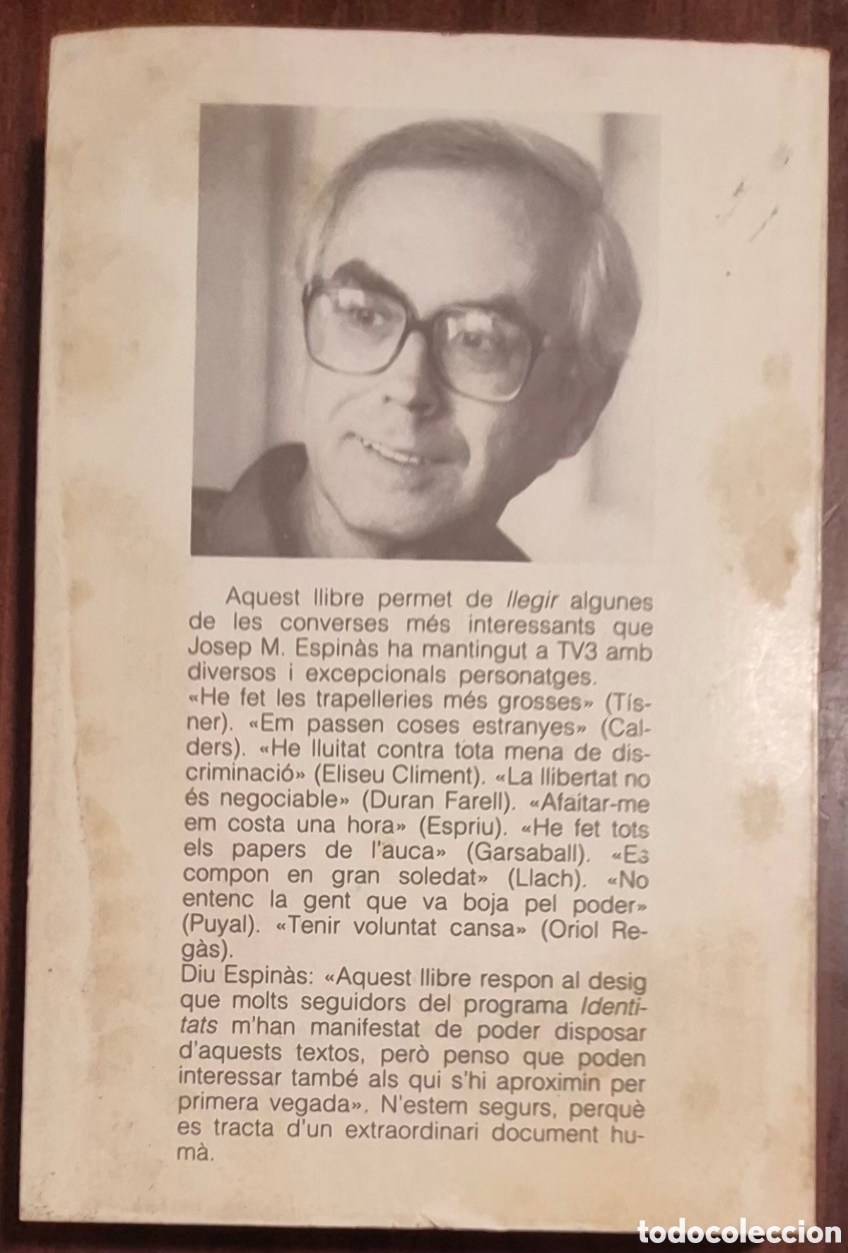 Libros de segunda mano: JOSEP M. ESPIN&Agrave;S - IDENTITATS - Foto 2