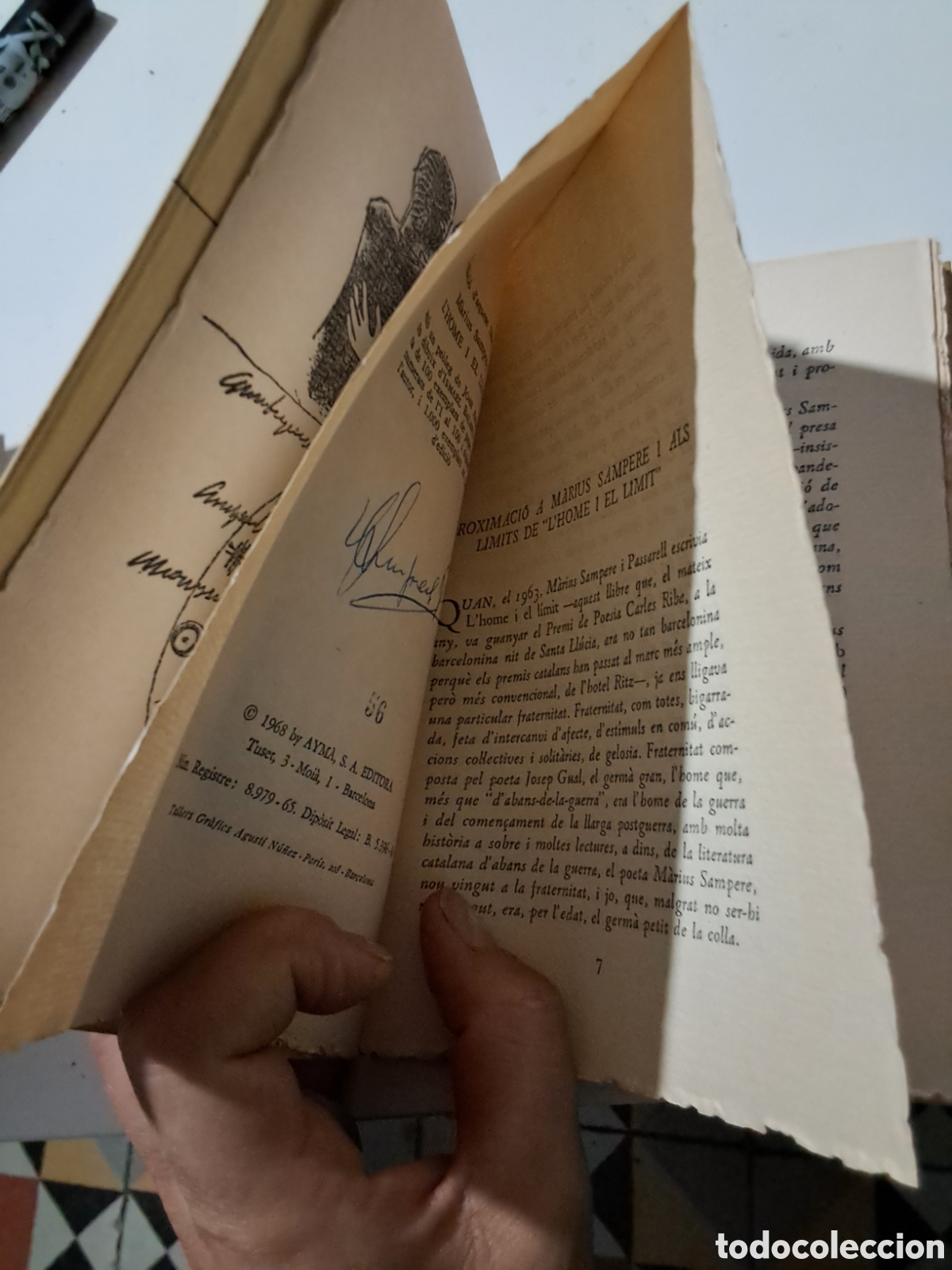 Libros de segunda mano: L,HOME I EL L&Iacute;MIT. M&agrave;rius Sampere. - Foto 2