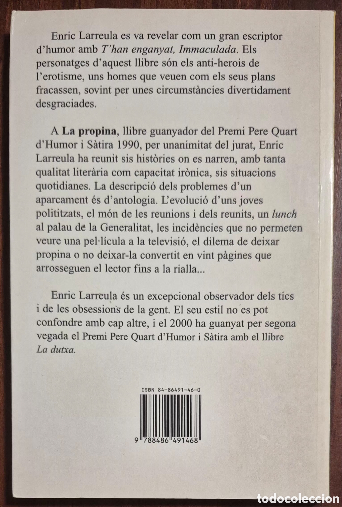 Libros de segunda mano: ENRIC LARREULA - LA PROPINA - Foto 2
